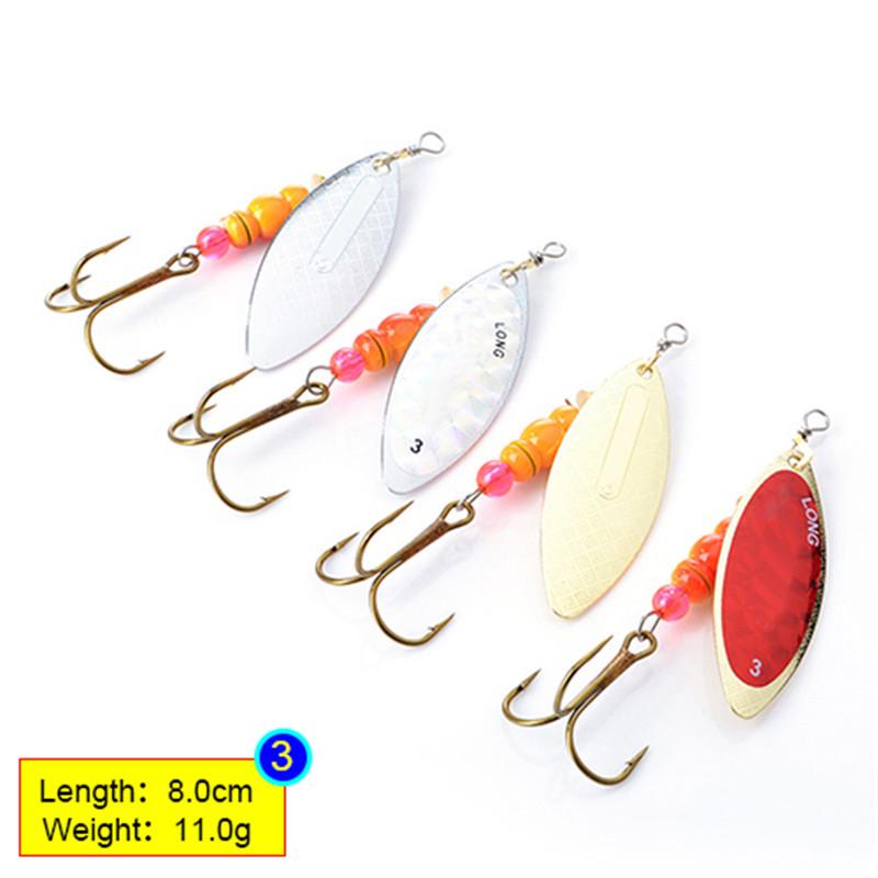 

FISH KING 4 шт. спиннер-приманка 4 г, 7 г, 12 г, 18 г, 28 г, ложка, приманка, щука, металл с тройными крючками, искусственная приманка для окуня, рыболовная приманка 9.0cm 17g