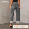 JPNTKY Women's Fashion Casual Solid Color Print Pants & Capris