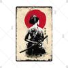 Retro-Kunst im japanischen Stil, Vintage-Samurai-Poster, Blechschild, dekorative Metalltafel, Wandplatte, Schilder, Wohnzimmer, Schlafzimmer, Heimdekoration