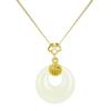 S925 Sterling Silver Hetian Jade Fu Character Necklace, Chinese Style Light Luxury Clavicle Chain for Women - Elegant Gift Accessory