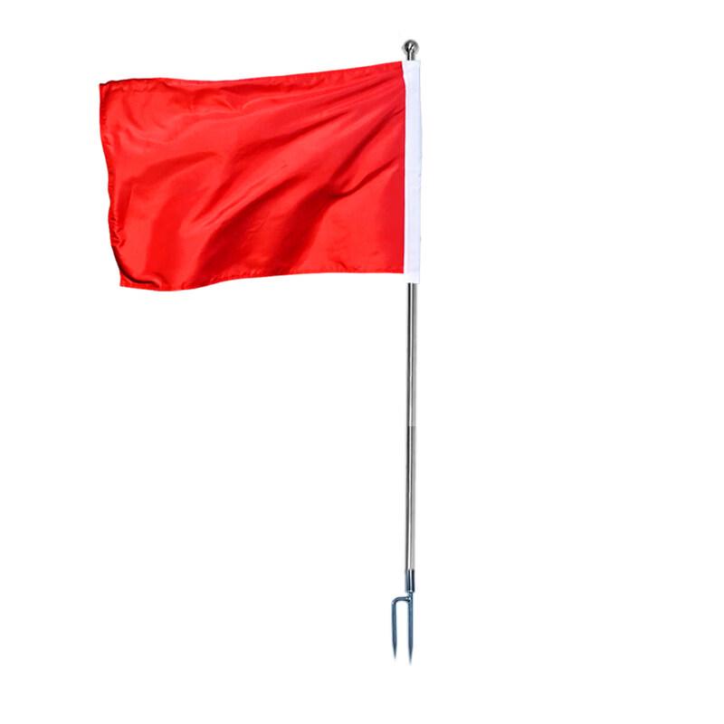 3-Meter Stainless Steel Telescopic Flagpole with Ground Plug