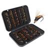 50PCS Handmade Fly Fishing Lures High Carbon Steel Hook Fly Fishing Baits  for Bass