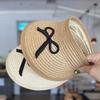 Summer Straw Hat And Shoulder Bag Set For Girls Baby Children Empty Top Sun Hat Large Brim Bowknot Outdoor Beach Visor Sun Cap