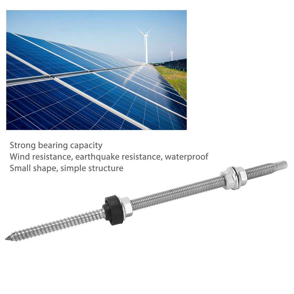 4 ADET PV Braketi Çift Başlı Vida Paslanmaz Çelik Korozyona Karşı Fotovoltaik Montaj Vidası Kurulum İçin