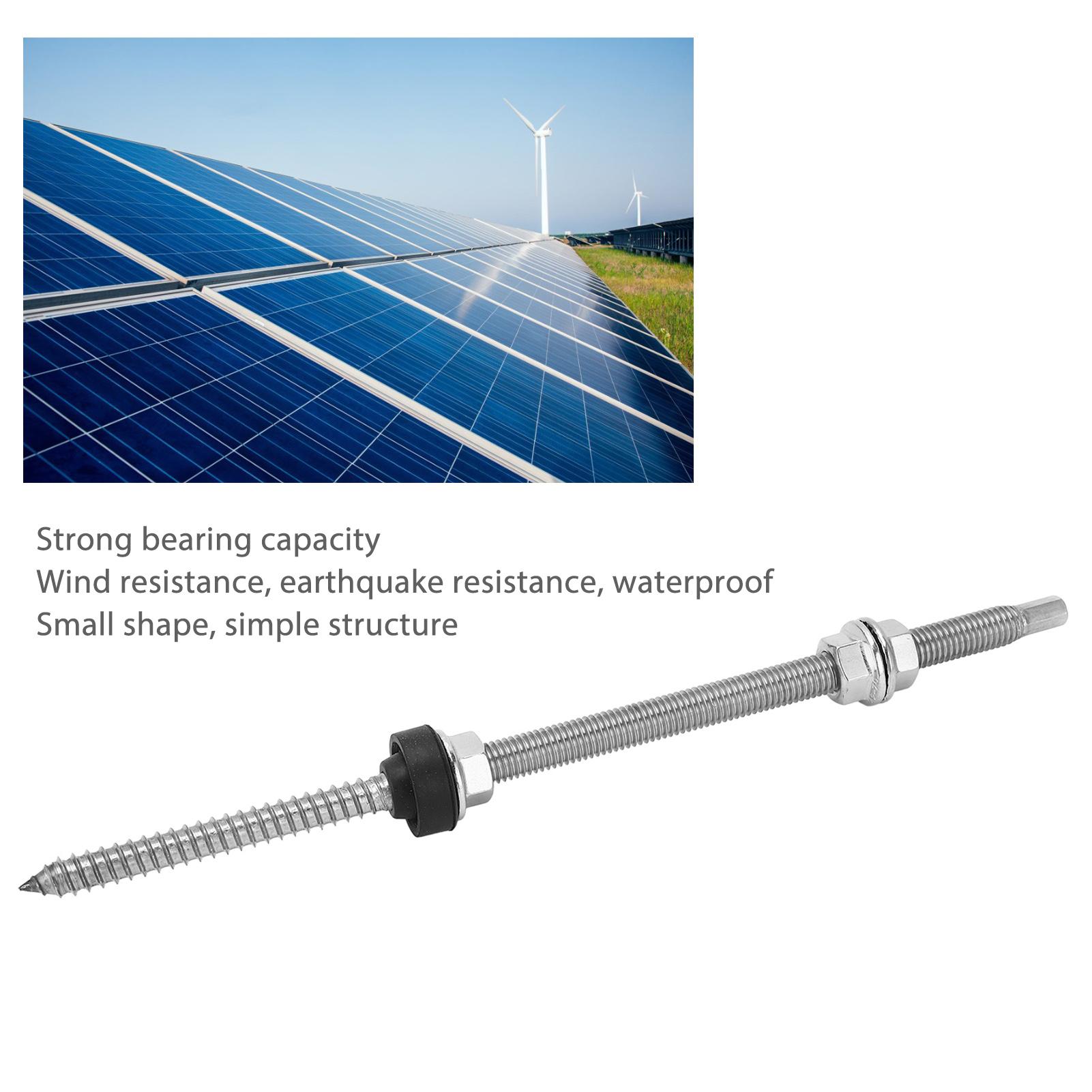 Cmperipheral 4Pcs Pv Bracket Double Head Screw Stainless Steel Anti Corrosion Photovoltaic Mounting Screw For Installation