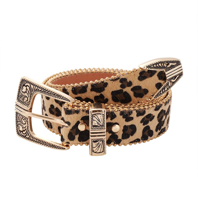 Ladies Leopard Print Belt Women Versatile Spicy Girl Wild Dressing Retro Personalized Decoration