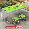 Portable Aluminum Folding Table for Outdoor Dining and Market Stalls - Adjustable and Compact
