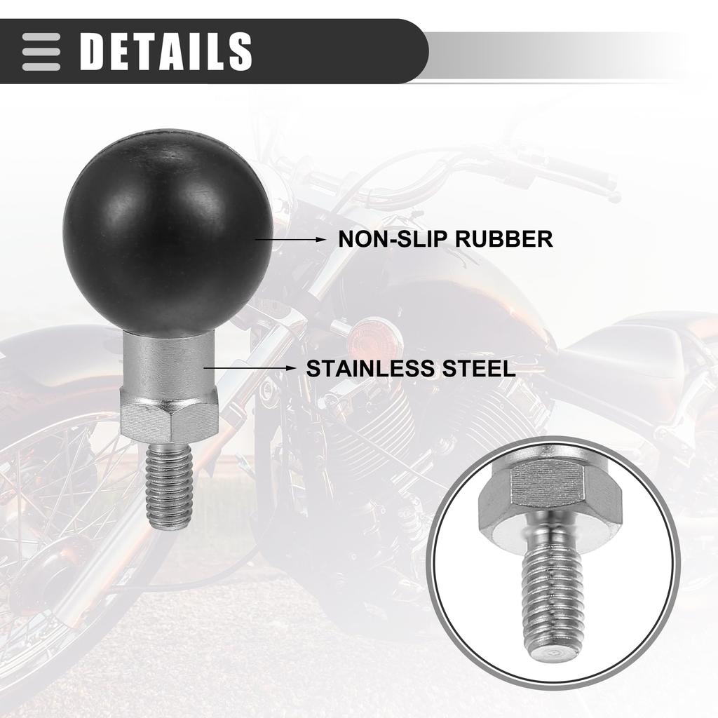 X AUTOHAUX 25mm Motorrad Kugelhalterung Tragbarer Stativkugeladapter Auto Fahrrad Rückspiegel