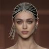 Quasten-Kopfschmuck Schmuck Glitzernder Kristall Mehrschichtige Haar-Ketten Accessoires Tanzparty-Zubehör Brautschmuck