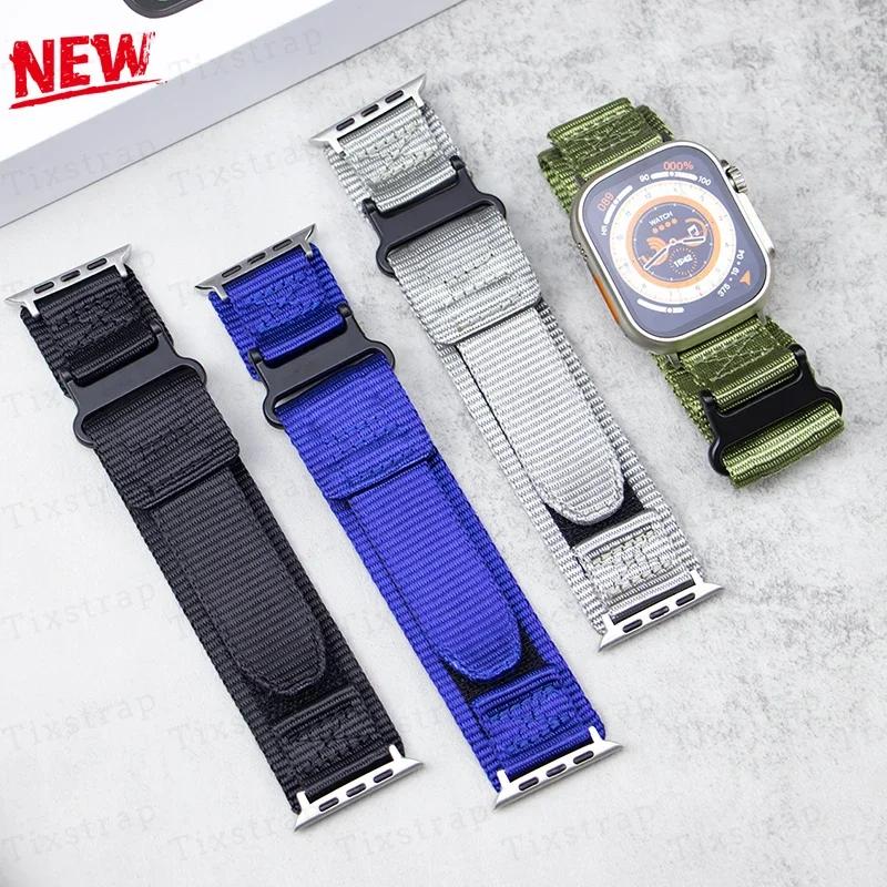 Sports Nylon Loop Strap for Apple Watch Band ULTRA 2 49mm 45mm 44mm for Iwatch Series 9 8 7 6 5 SE 4 3 42mm 38mm 40mm 41mm