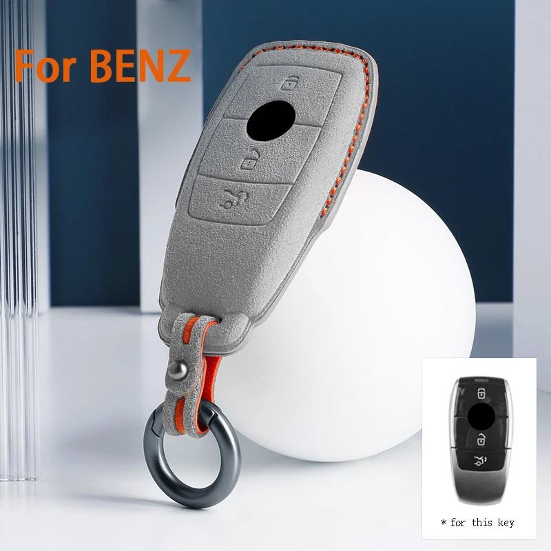Styling Mouldings For Mercedes Benz A C E S G Class GLC CLE CLA GLB GLS W177 W205 W213 W222 X167 AMG Suede Leather Car Key Case
