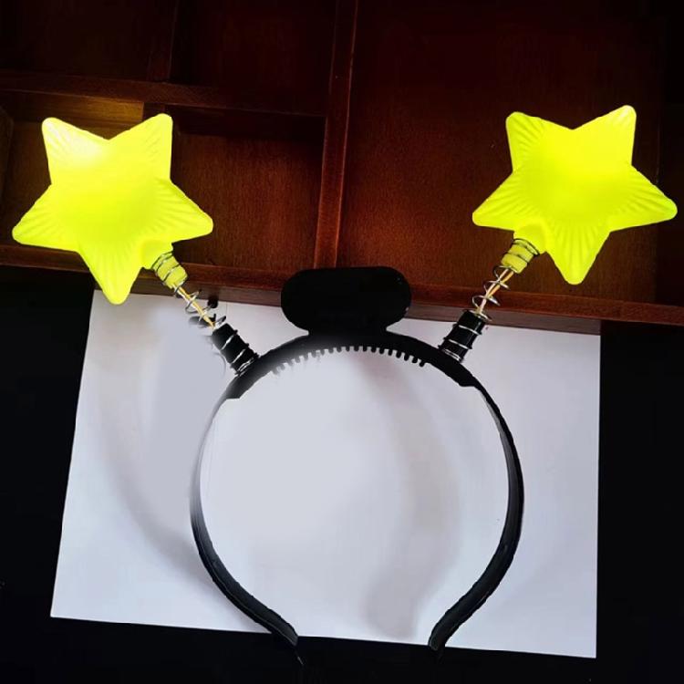 New Year Star Fashionable Head Hoop Glowing Hair Ornament Glowing Hair Styling Tool for Children Adults Photo Props
