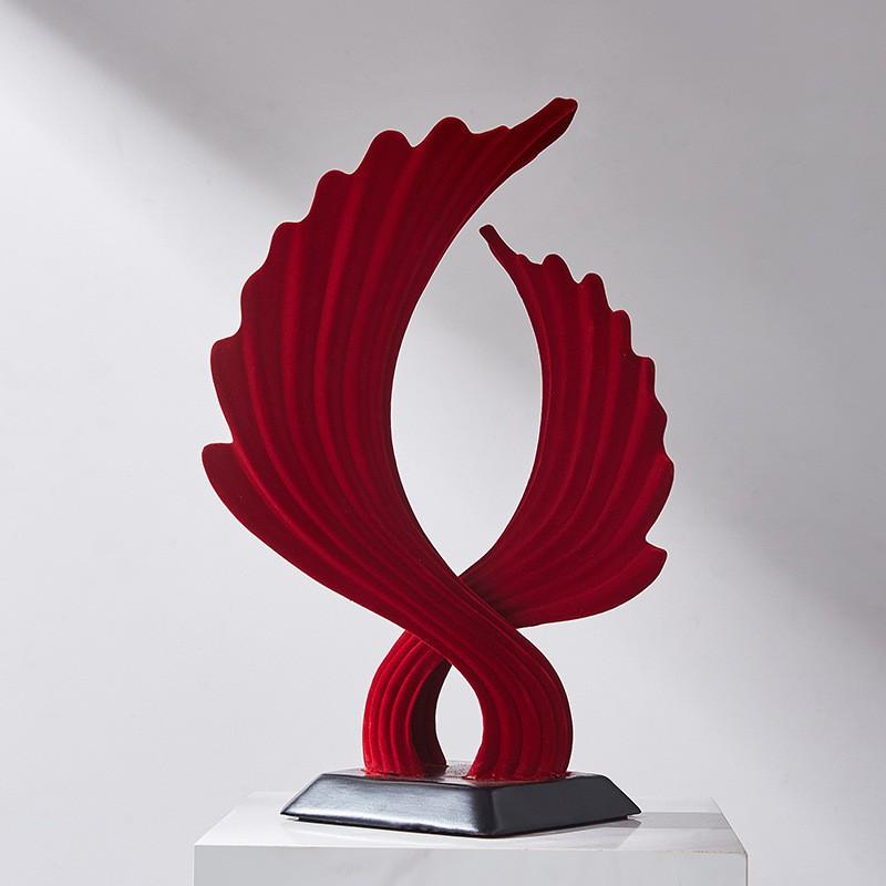 Resin Angel Wing Decorative Figurine Office Desk Living Room Entryway Modern Luxe Home Decor Gift