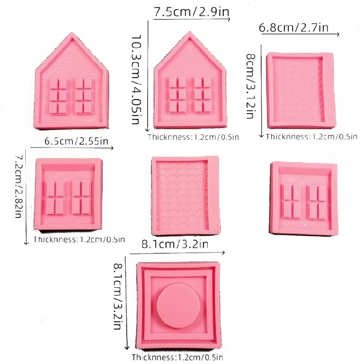 Reusable Epoxy Resin Molds for Home Decoration, Art Project, Silicone House Mold for Making Home Decorations Art Craft