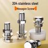 304 Stainless Steel M5 Hex Bolt & Nut Set