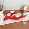 Autumn new bag head cool slippers women's fashion pointed muller shoes women's rear empty temperament single shoes with women's shoes