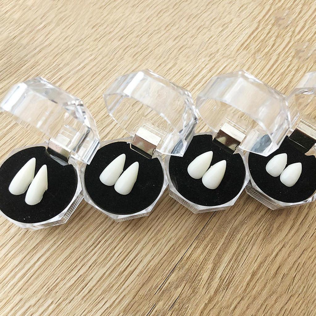 Halloween Dentures Vampire Fangs Fake Teeth Realistic Cosplay Vampire Dentures for Halloween Party Costume Props Favors