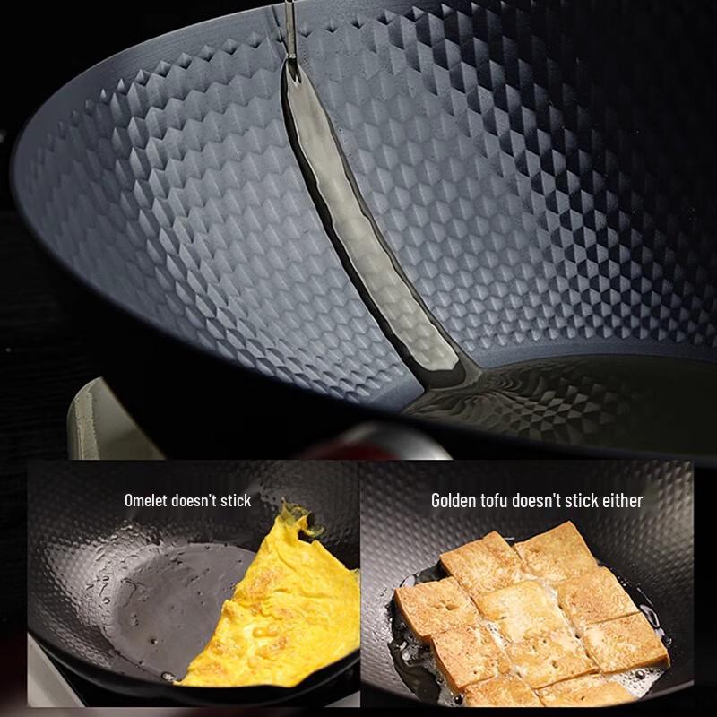 Yingtang Traditional Non-Stick Cast Iron Wok