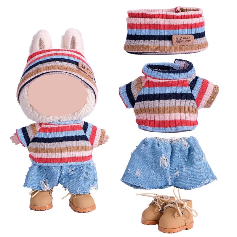 Fashion Doll Clothing Set For Anime Figure Doll 17cm Standing Doll Display Children Interactive DressingUp Doll Clothes
