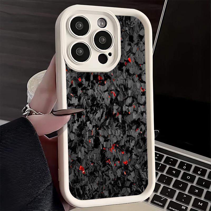 Phone Case for iPhone 17 Air 16E 15 16 Pro Max Carbon Fiber Cool Pattern Cover 14 Plus 13 12 Mini Soft Shell Silicone Fundas