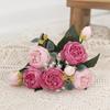 Tenvity Peony Artificial Flowers Silk Rose Bouquet Vase for Home Wedding Garden Decor Fake Plants Christmas Garland Material