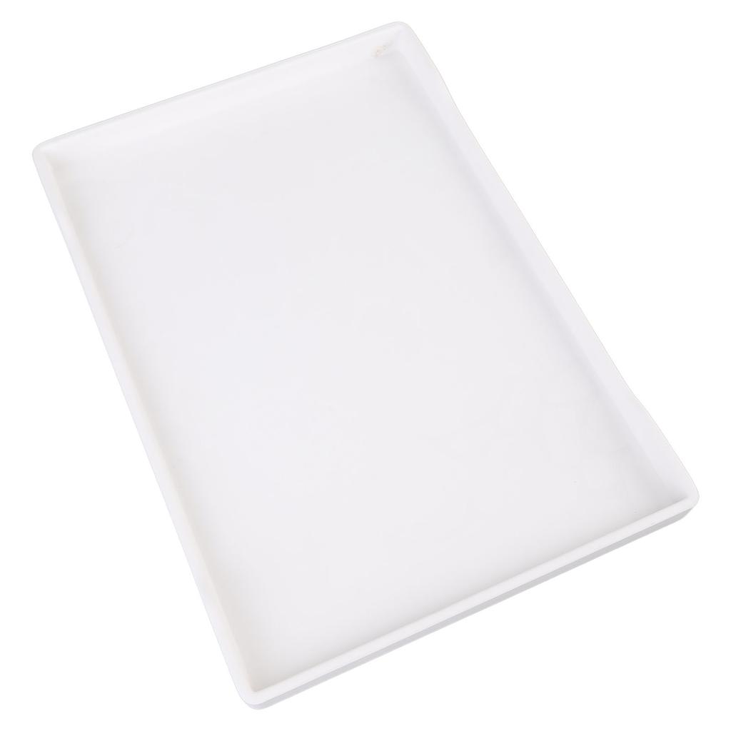 Plastserveringsbricka 23x33 cm Stor Återanvändbar Rektangulär Festbricka för Teservis Frukt Efterrätter Serveringsbricka