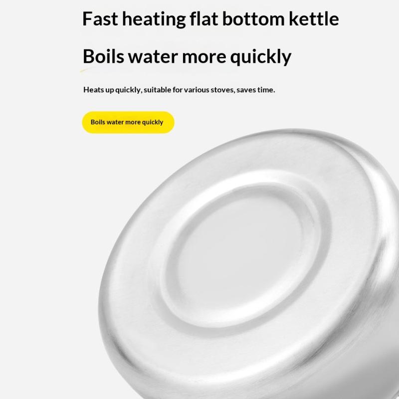 Outdoor Stainless Steel Kettle Locking Handle Camping Hung Pot Portable Coffee Pot Picnic Cooker 900Ml Teapot Kettle