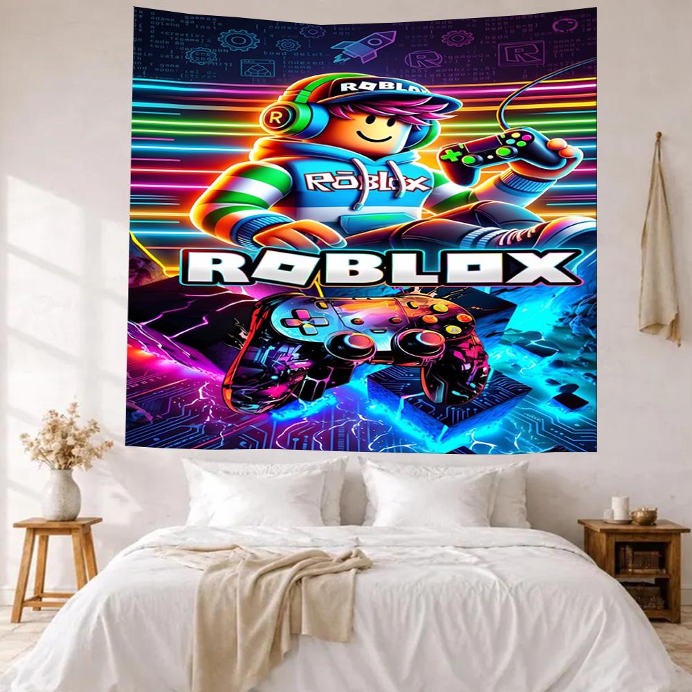 Roblox Vægdekoration Vægtæppe Kunst Til Kæledyrs Mindesmærke Fødselsdag Bryllupsfest Baggrund Familiegave