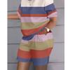 Women Print Two Piece Shorts Sets Matching Sets Short Sleeve T Shirts Pockets Elastic Waist Trousers Y2k Tops Suits Summer 2026