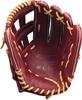 ZETT Soft Steer Baseball Bordeaux Brown X Pastel Brown Size 6 Glove, All-Around, Left-Handed Throw, (4032), (BRGB35540F)