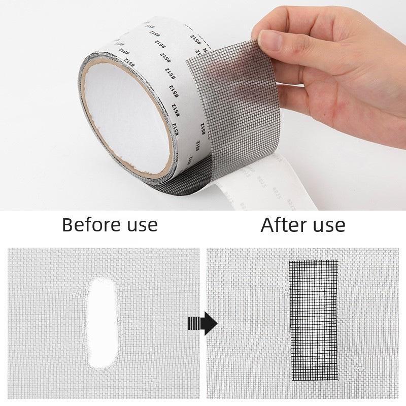 Self-Adhesive Screen Repair Patch for Windows, Mosquito-Repellent Mesh Sticker, Velcro Repair Tape for Holes