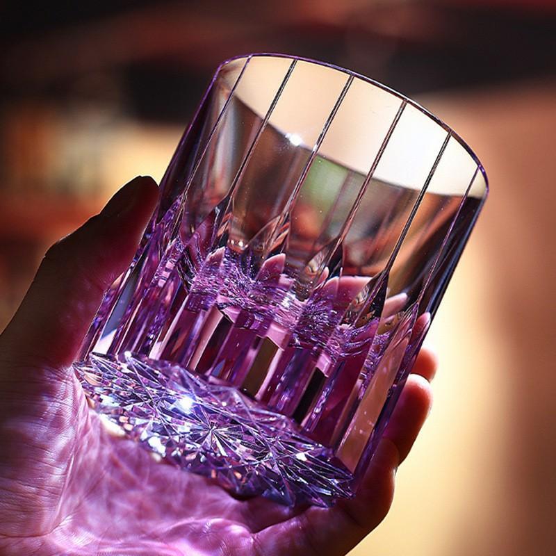 Japanese Edo Kiriko Crystal Whiskey Glass Hand-Cut Faceted Tumbler 200-300ml Luxury Gift Boxed Barware