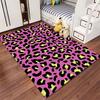 Leopard Print Pink Carpet suitable as a non-slip mat for the living room or bedroom sofa