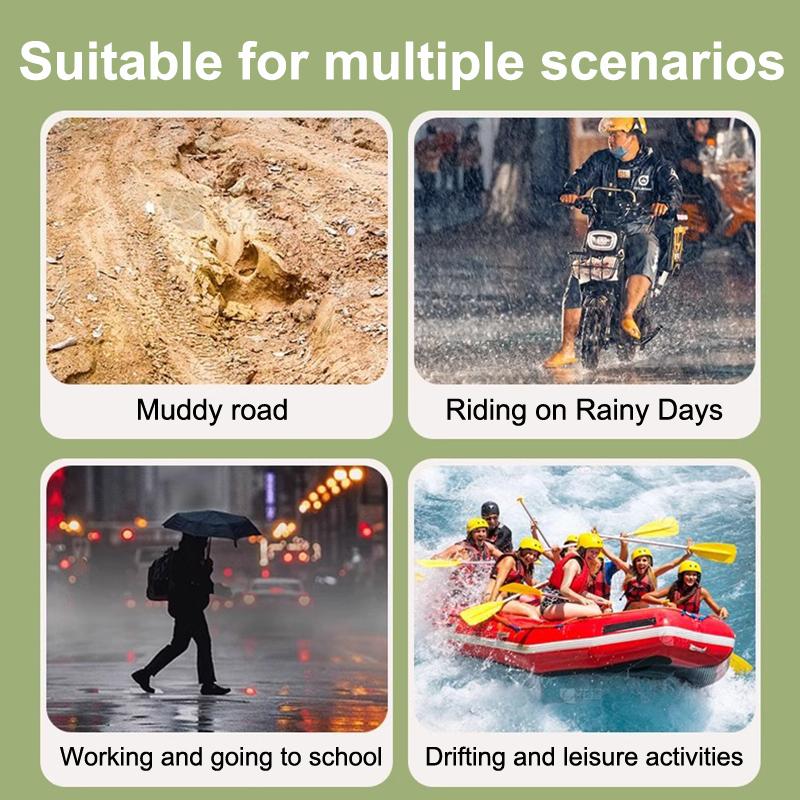 Disposable Plastic Shoe Covers Waterproof Shoe Covers Rain Thickened Long Footwear Boot Covers Shoes Cover Rain Waterproof