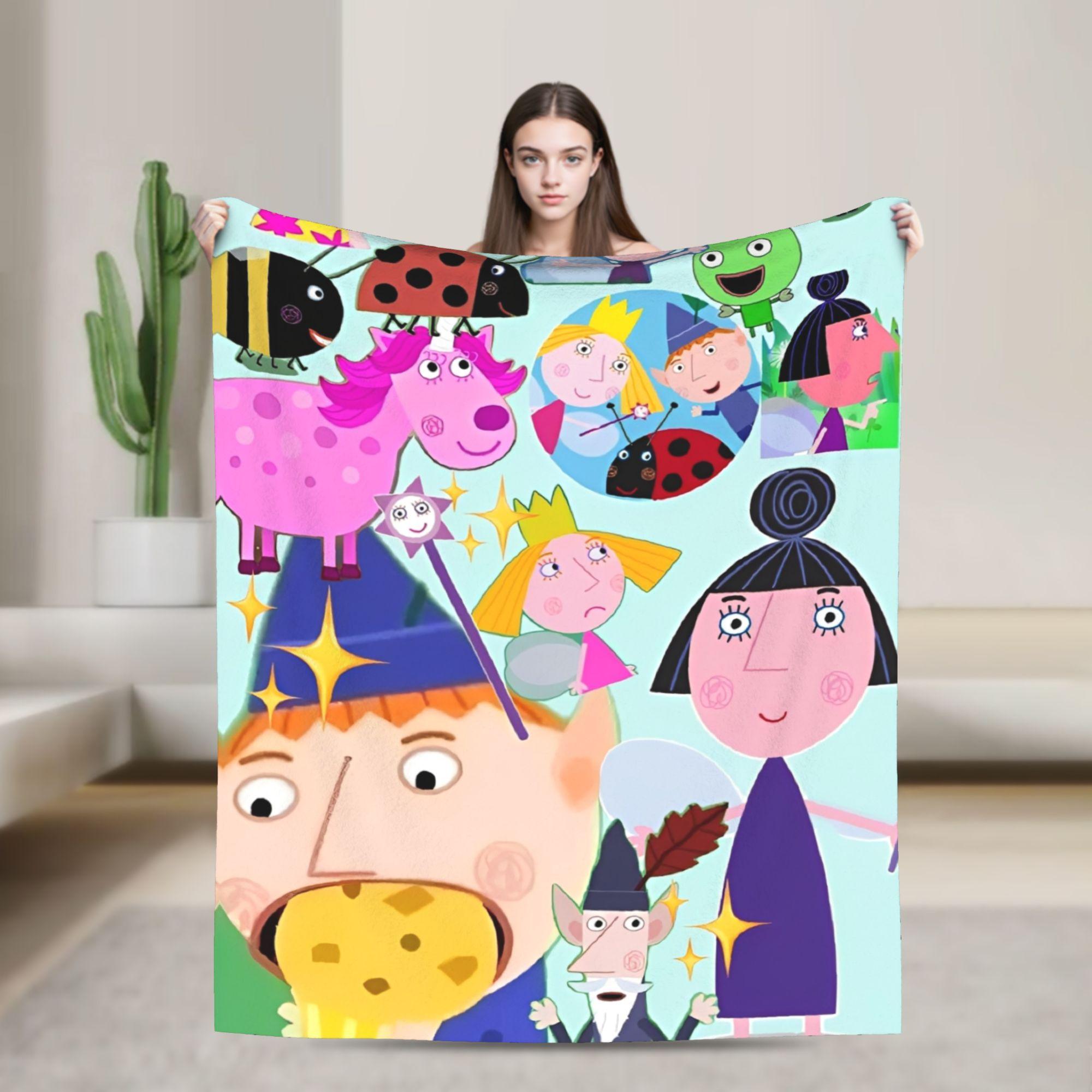 Ben And Holly s Little Kingdom Blanket  Plush Awesome Warm Throw Blanket for Bedspread Textile Decor 75x90cm