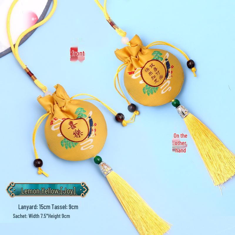 Dragon Boat Festival Brocade Sachet Bag - Portable Hanfu Purse with Ancient Style Pendant