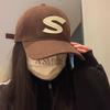 Baseball Fashionable Black Cap With S Letter Design For A Look Trendy