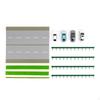 Road Scene Model 1:64 Scale Miniature Street Diorama DIY with Cars for Hobbyists,