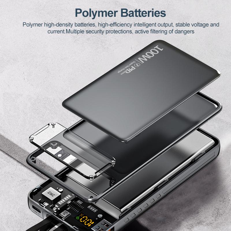 100W Schnellladegerät Powerbank QGeeM 20000mAh (Schnellladen)