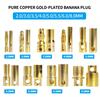 40Pcs Gold-Plated Bullet Banana Connectors, 2–8mm Pure Copper Plug Set for RC Brushless Motor & ESC Wiring