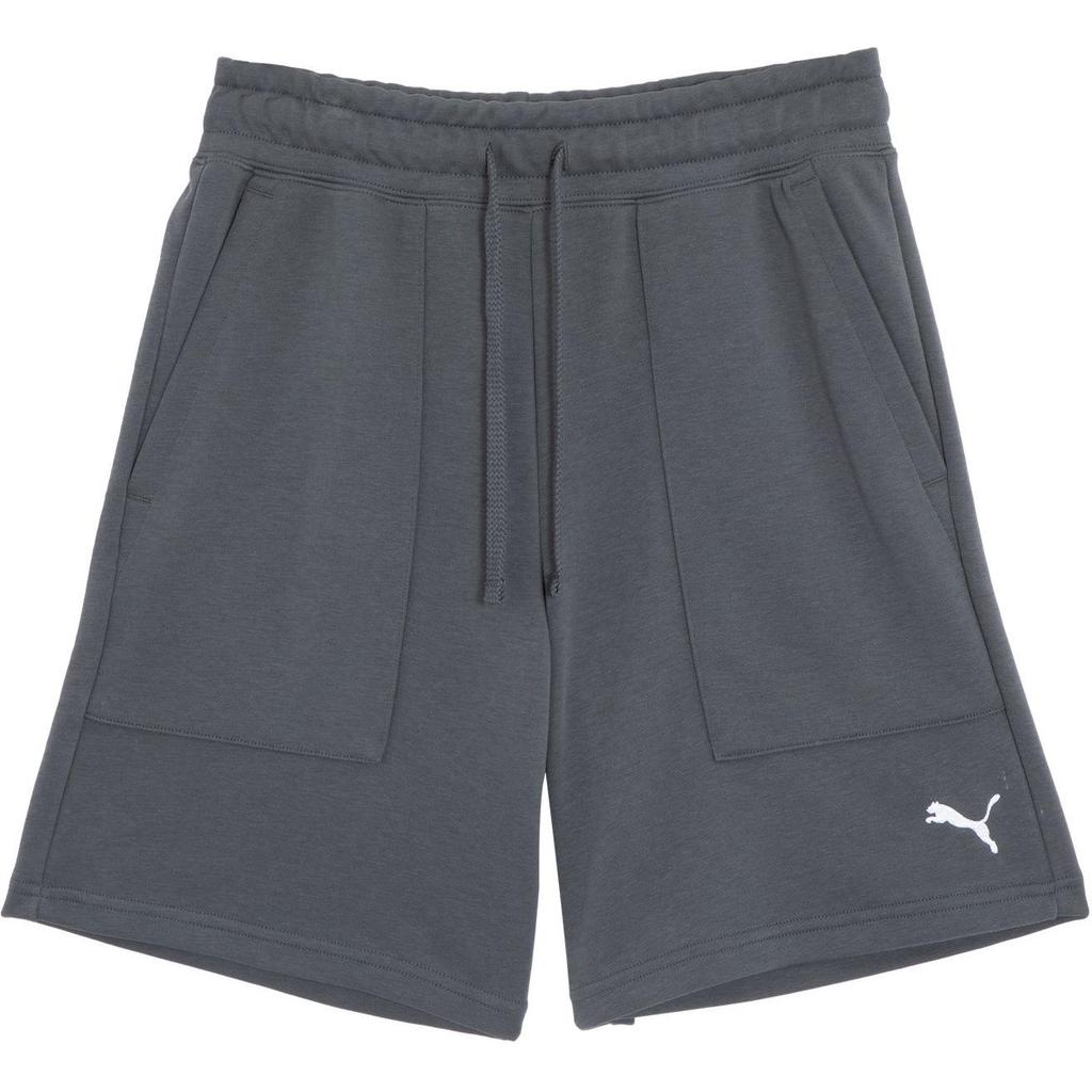 Puma Solid Color Comfortable Sports Lace-Up Mid-Waist Casual Shorts Men Shorts Black Gray 683476-30
