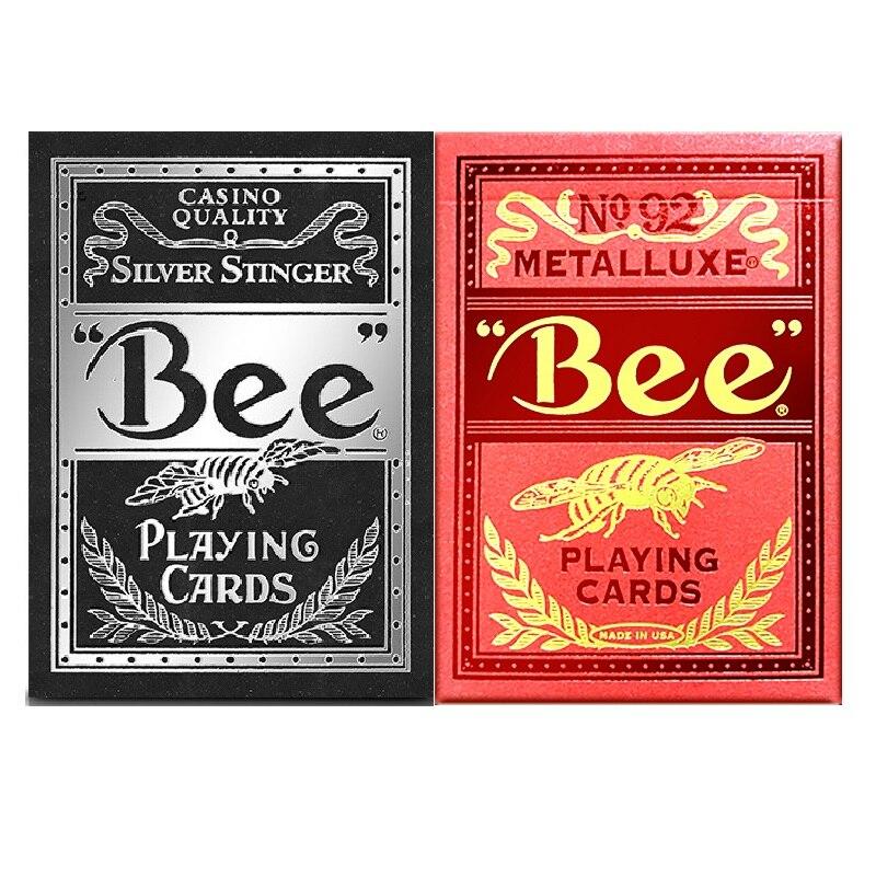 Bee Metalluxe Playing Cards Deck Poker Size Card Games Magic Tricks for Magician