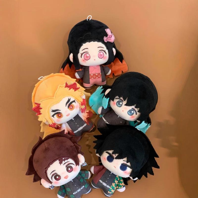 10cm Demon Slayer Plush Dolls Collection Giyu/Muichiro/Yoriichi/Nezuko/Shinobu/Muzan Cotton Doll Stuffed Plush Toys Anime Merch