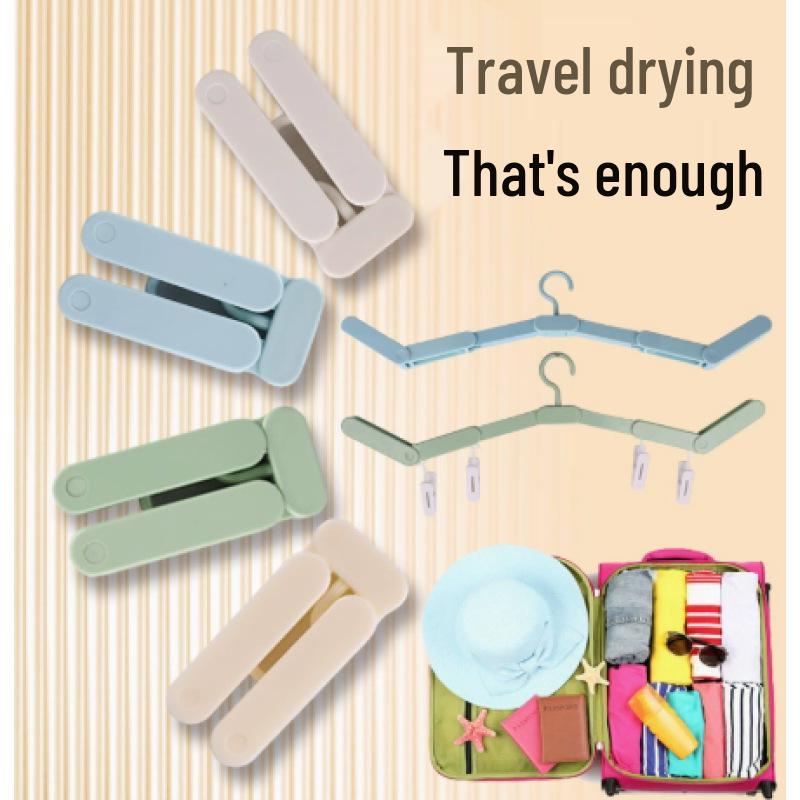 Portable Retractable Clothes and Shoe Hanger for Travel, Foldable for Indoor/Outdoor Use.