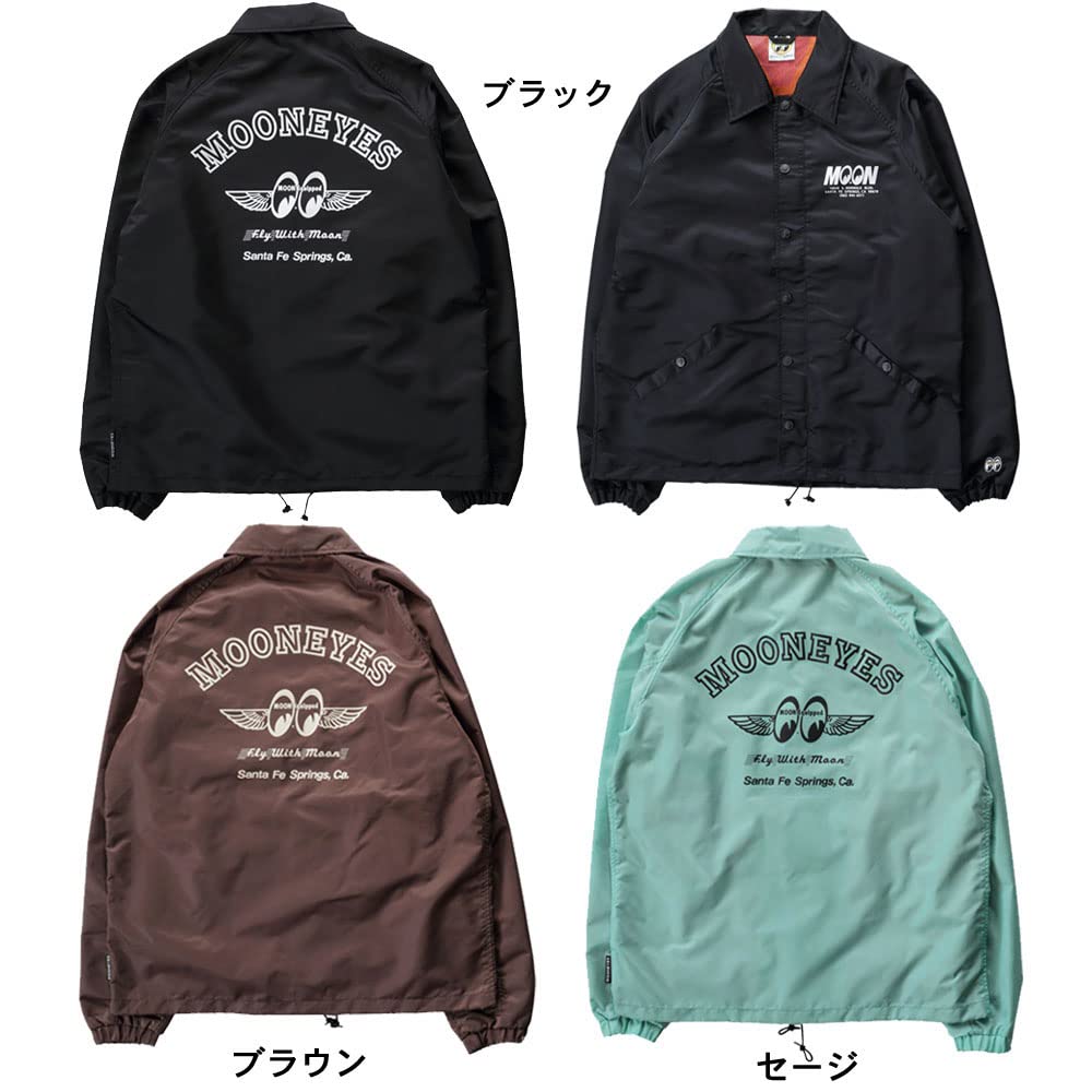 MOONEYES Motorcycle Coach Jacket, Black, XL, OMJ-028