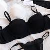 New 6 Color Women Cotton Underwear French Sexy 1/2 Cup Push Up Bra Set Fashion Fluorescent Summer Lace Bra and Thongs Lingerie