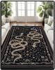 Gothic Snake Floral Printed Floor Mat Dark Botanical Decor Area Rug for Living Room Bedroom Home Decor Hallway Porch Floor Mat