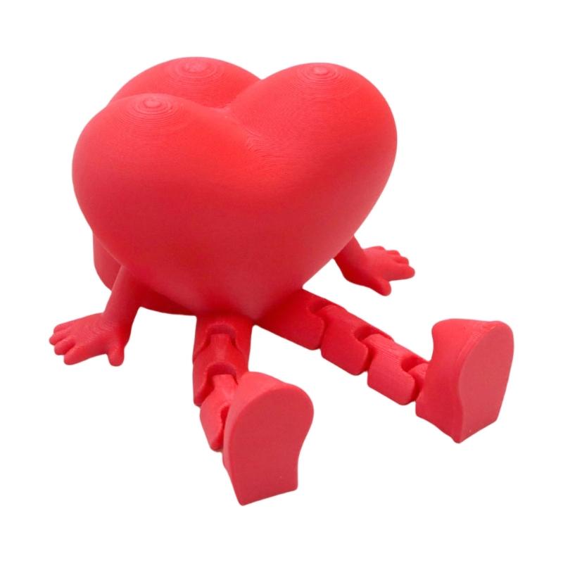 Red 3D Printed Car Hitch Cover Heart Shape Decoration Impact Resistant Universal Towing CouplingTrailer Coupling Caps