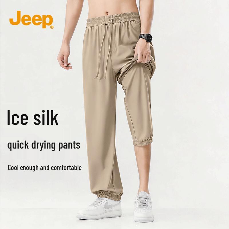 JEEP Men s Ice Silk Quick-Dry Straight-Leg Casual Pants 3XL