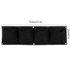 4PCS Durable 4 Pocket Wall Plant Bag Reusable Felt Plant Grow Bag Breathable Easy To Hang Hanging Grow Bag Outdoor Gardening